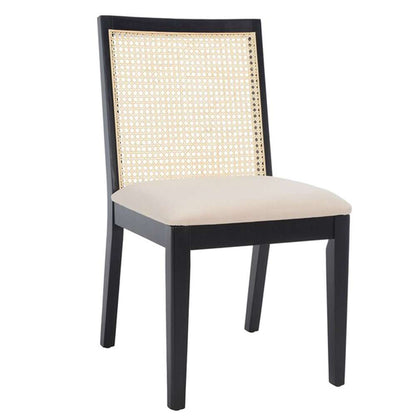 Safavieh - Levy Dining Chair - Black - Beige  (Set of 2) - DCH1011A-SET2 veiw 3