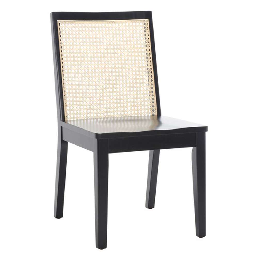 Safavieh - Levy Dining Chair - Black - Natural  (Set of 2) - DCH1011B-SET2 veiw 3