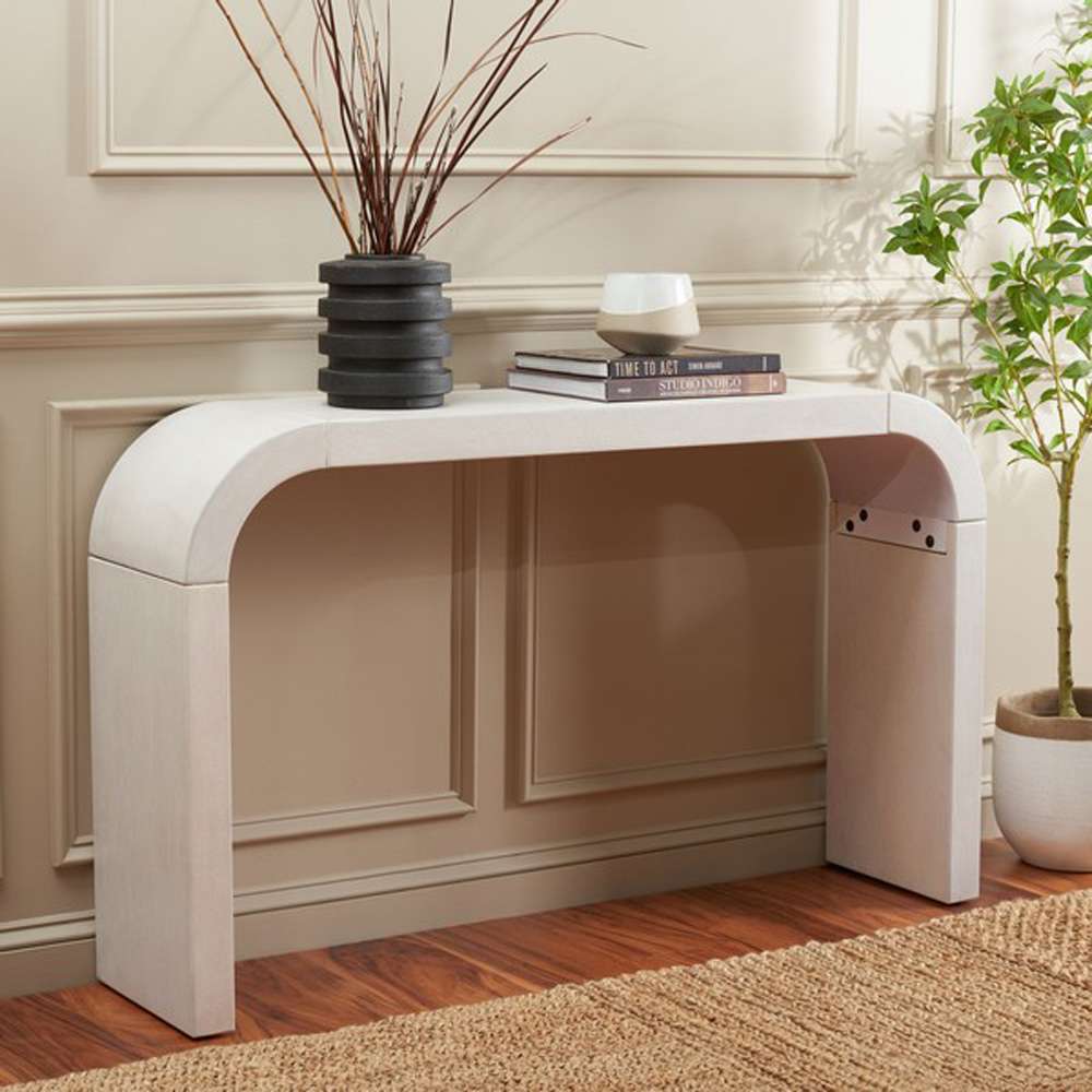 Safavieh - Liasonya Curved Console Table - White Washed - CNS6604B veiw 2
