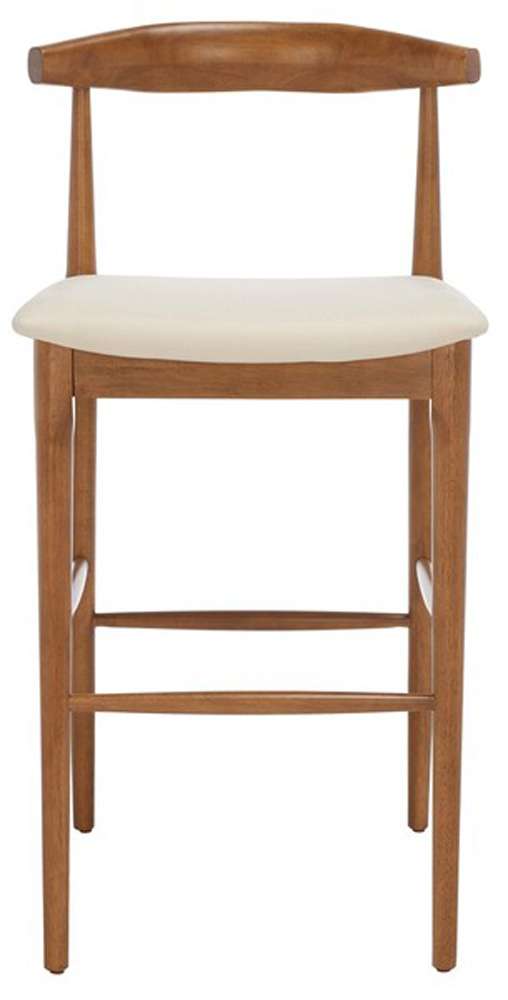 Safavieh - Lionel Retro Barstool - Walnut - Cream - BST1503D veiw 1