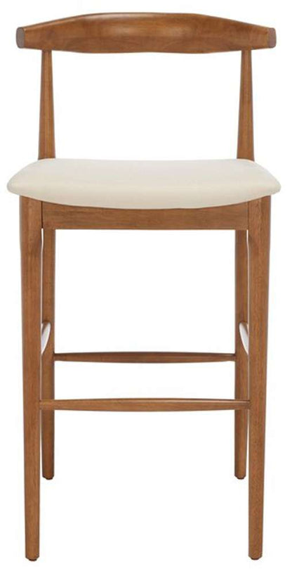 Safavieh - Lionel Retro Barstool - Walnut - Cream - BST1503D veiw 1