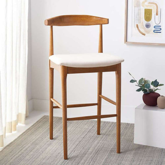 Safavieh - Lionel Retro Barstool - Walnut - Cream - BST1503D veiw 2
