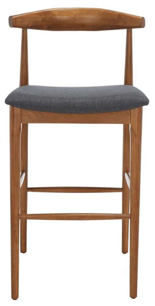 Safavieh - Lionel Retro Barstool - Walnut - Dark Grey - BST1503C veiw 1