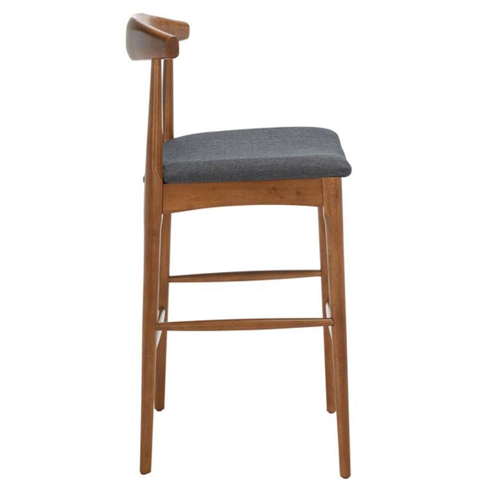 Safavieh - Lionel Retro Barstool - Walnut - Dark Grey - BST1503C veiw 4
