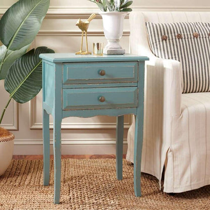 Safavieh - Lori End Table - Pale Blue - White Smoke - AMH6576F veiw 3