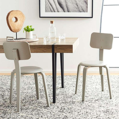 Safavieh - Luella Stackable Dining Chair - Grey  (Set of 2) - DCH1009C-SET2 veiw 2