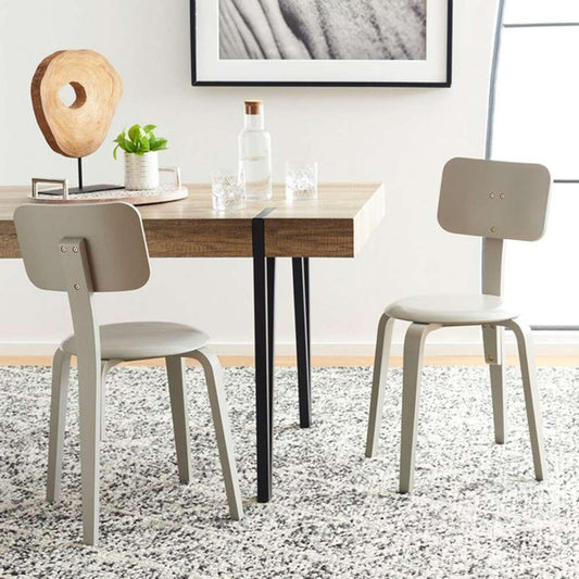 Safavieh - Luella Stackable Dining Chair - Grey  (Set of 2) - DCH1009C-SET2 veiw 2