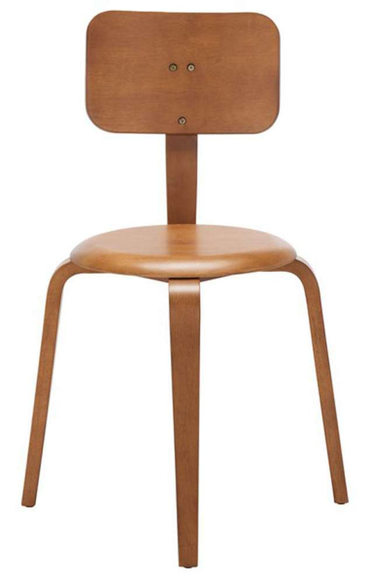 Safavieh - Luella Stackable Dining Chair - Walnut  (Set of 2) - DCH1009A-SET2 veiw 1