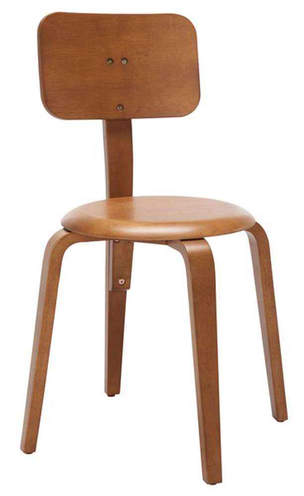 Safavieh - Luella Stackable Dining Chair - Walnut  (Set of 2) - DCH1009A-SET2 veiw 3