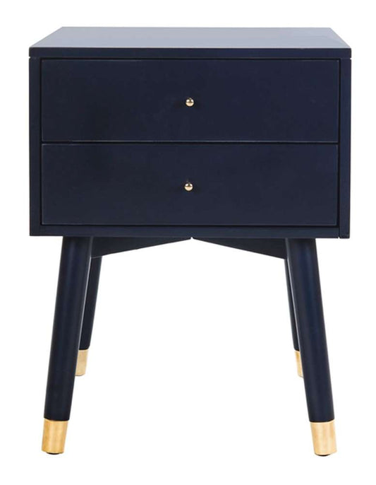 Safavieh - Lyla Retro Nightstand - Navy - Gold - FOX6234A veiw 1