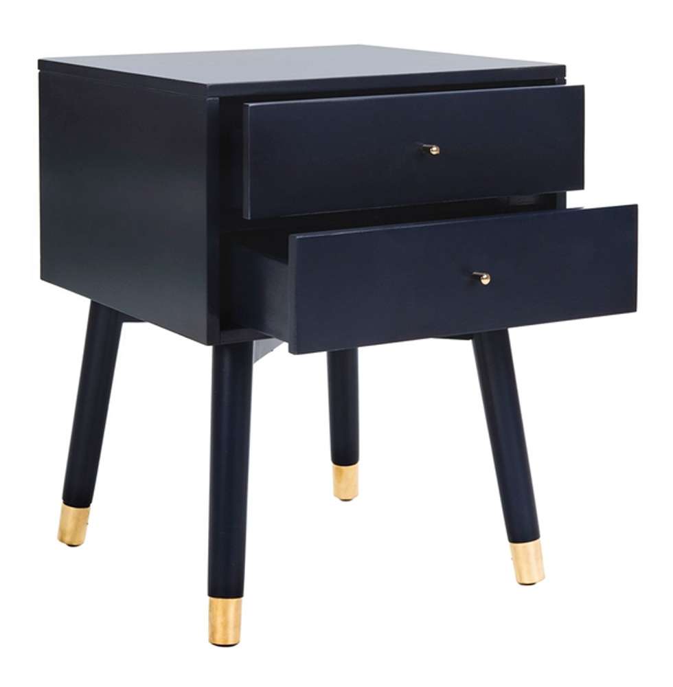 Safavieh - Lyla Retro Nightstand - Navy - Gold - FOX6234A veiw 3