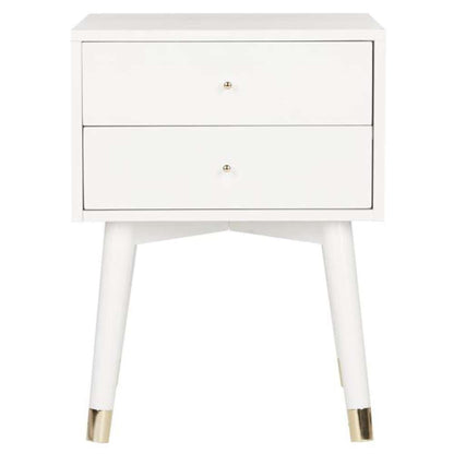 Safavieh - Lyla Retro Nightstand - White - Gold - FOX6234B veiw 1
