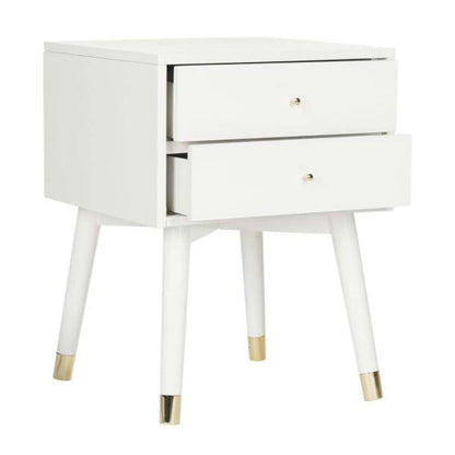 Safavieh - Lyla Retro Nightstand - White - Gold - FOX6234B veiw 3
