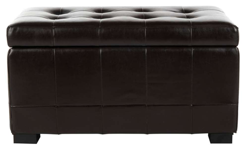 Safavieh - Manhattan Sm Storage Ottoman - Brown - HUD4201A veiw 1