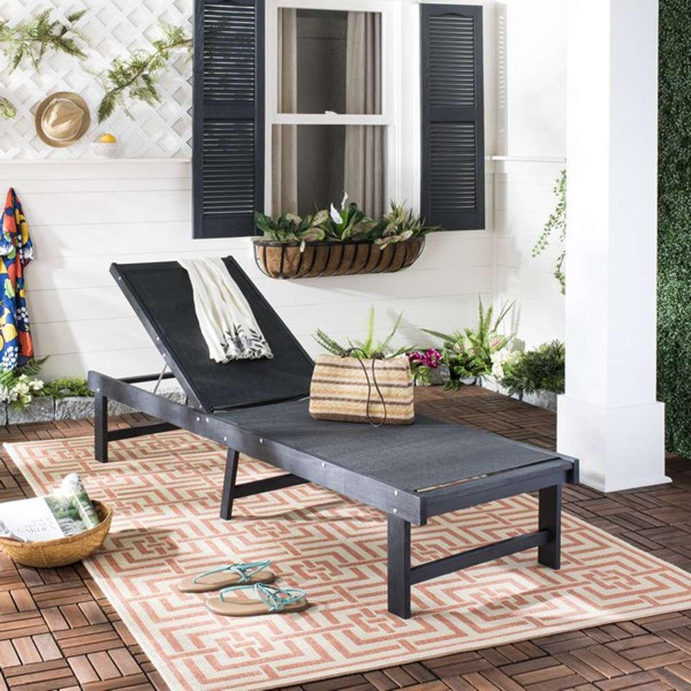 Safavieh - Manteca Lounge Chair - Dark Slate Gray - Black - PAT6708K veiw 2