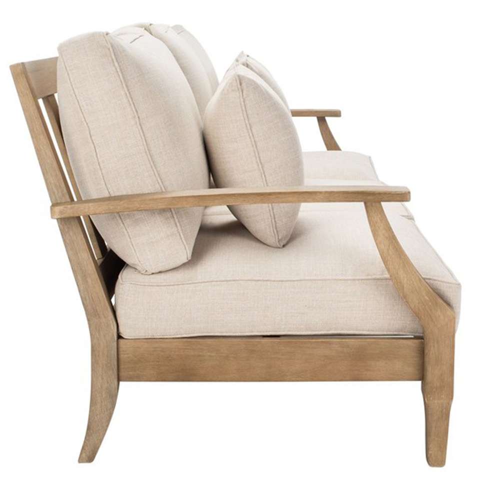 Safavieh - Martinique Wood Patio Sofa - Natural - Beige - CPT1013A veiw 3