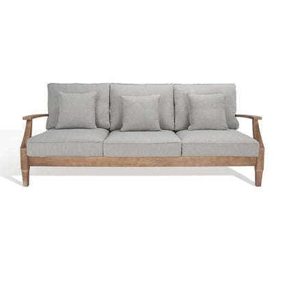 Safavieh - Martinique Wood Patio Sofa - Natural - Grey - CPT1013B veiw 2
