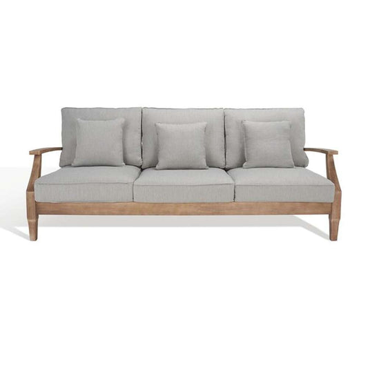 Safavieh - Martinique Wood Patio Sofa - Natural - Grey - CPT1013B veiw 2