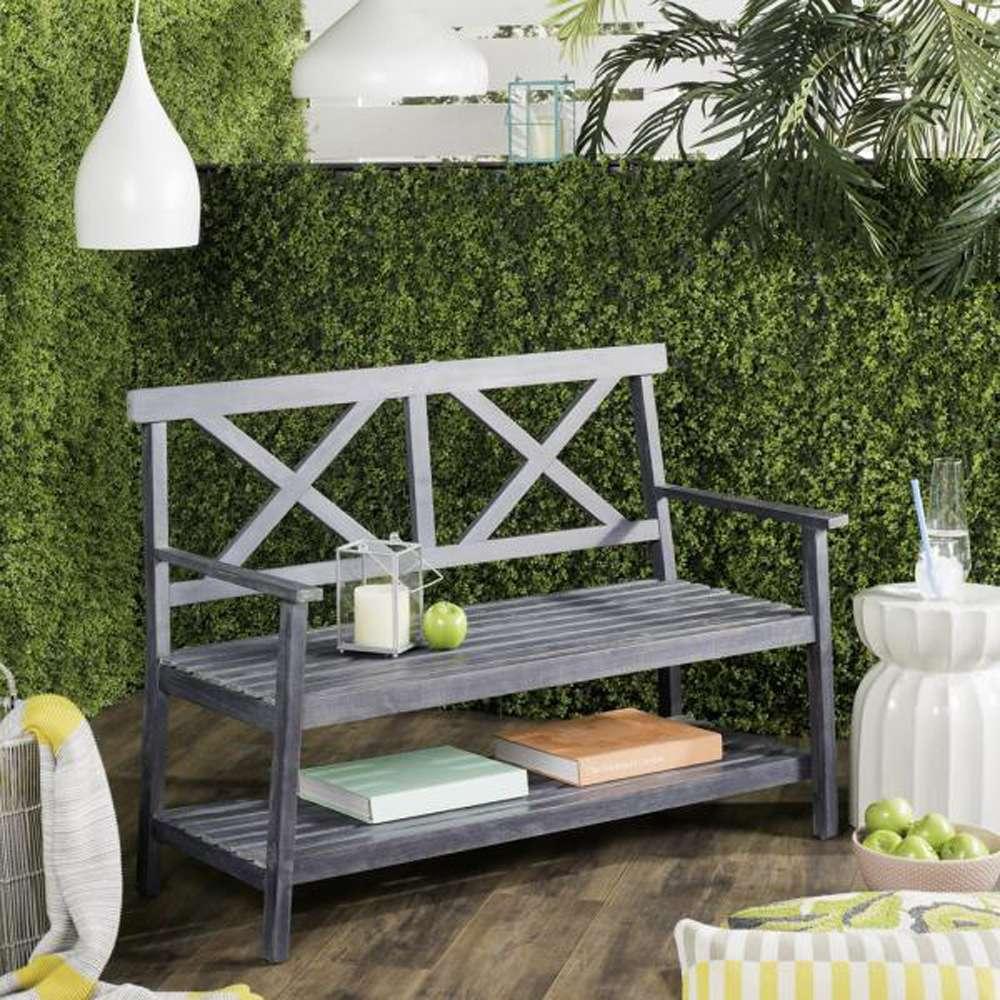 Safavieh - Mayer 2 Seat Bench - Dark Slate Gray - PAT6744C veiw 3