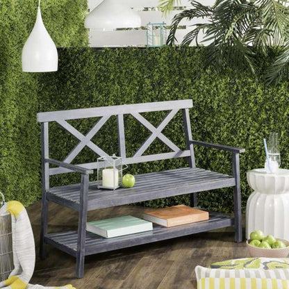 Safavieh - Mayer 2 Seat Bench - Dark Slate Gray - PAT6744C veiw 3