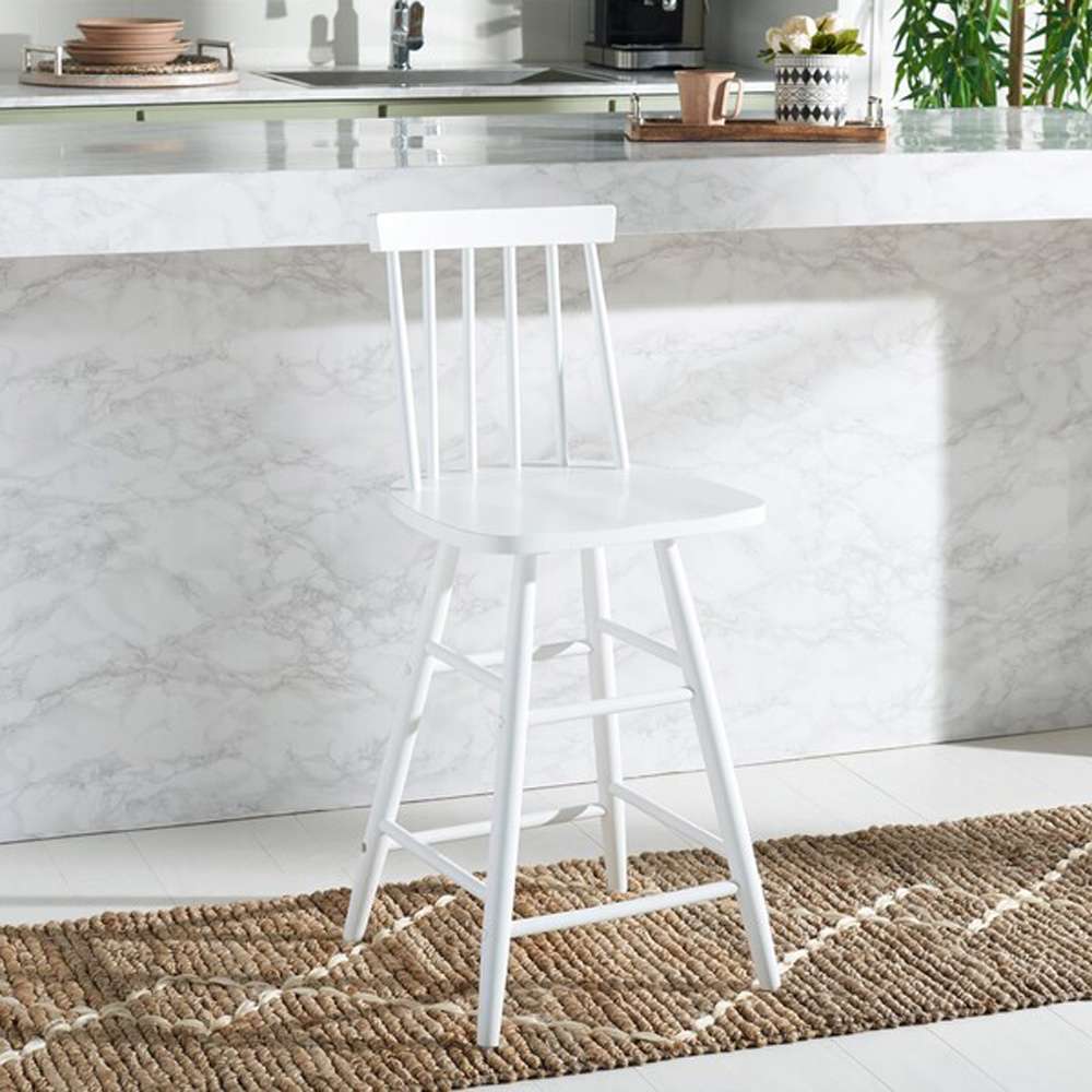 Safavieh - May Wood Counter Stool - White - BST1405C veiw 2