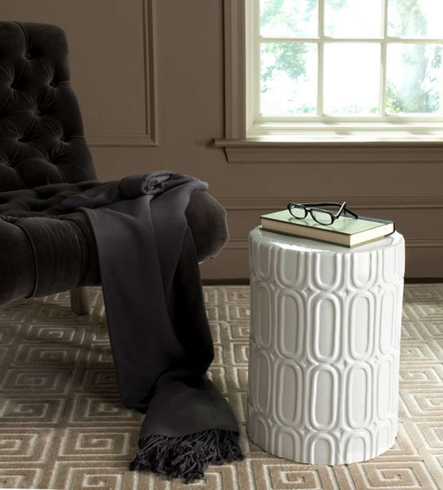 Safavieh - Melody Garden Stool - Antique White - ACS4529A veiw 1