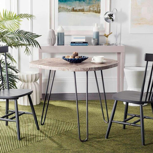 Safavieh - Mindy Dining Table - Grey White Wash - Black - DTB6500A veiw 2