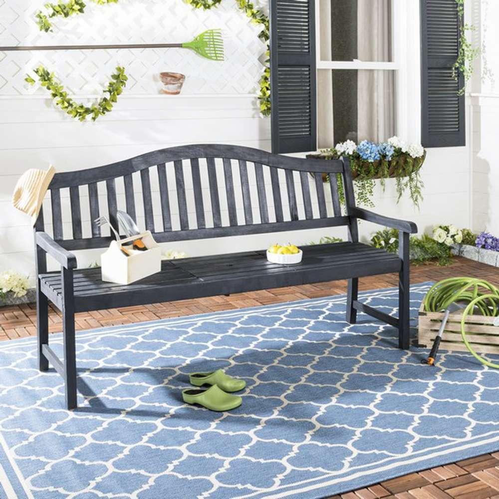 Safavieh - Mischa Bench - Dark Slate Gray - FOX6703K veiw 2