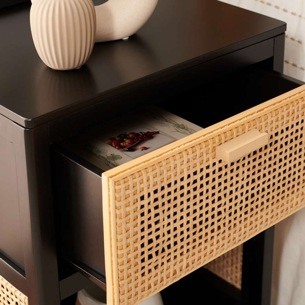 Safavieh - Miya Night Stand - Black - Natural - NST5012B veiw 2