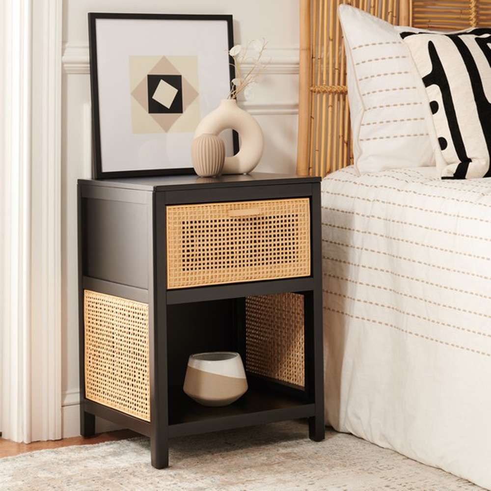 Safavieh - Miya Night Stand - Black - Natural - NST5012B veiw 3