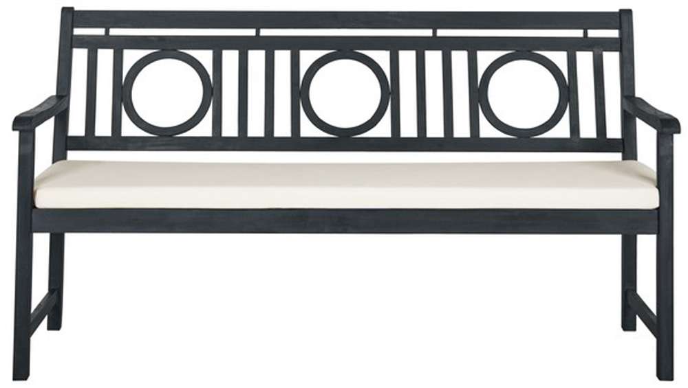 Safavieh - Montclair 3 Seat Bench - Dark Slate Gray - Beige - PAT6736K veiw 1