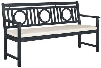 Safavieh - Montclair 3 Seat Bench - Dark Slate Gray - Beige - PAT6736K veiw 3