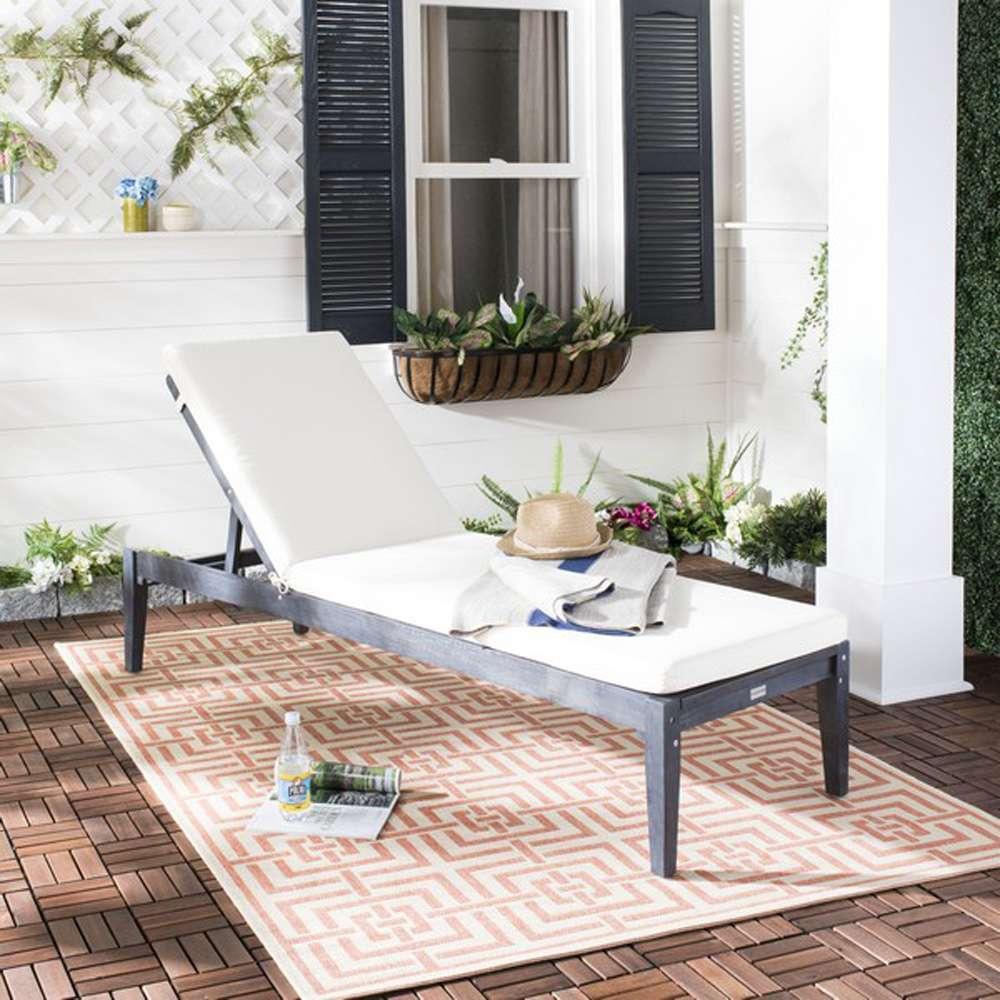 Safavieh - Montclair Sunlounger - Dark Slate Gray - Beige - PAT6731K veiw 3
