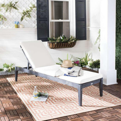 Safavieh - Montclair Sunlounger - Dark Slate Gray - Beige - PAT6731K veiw 3