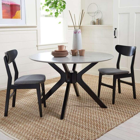 Safavieh - Nicolai Round Dining Table - Dark Grey - Black - DTB1405B veiw 2