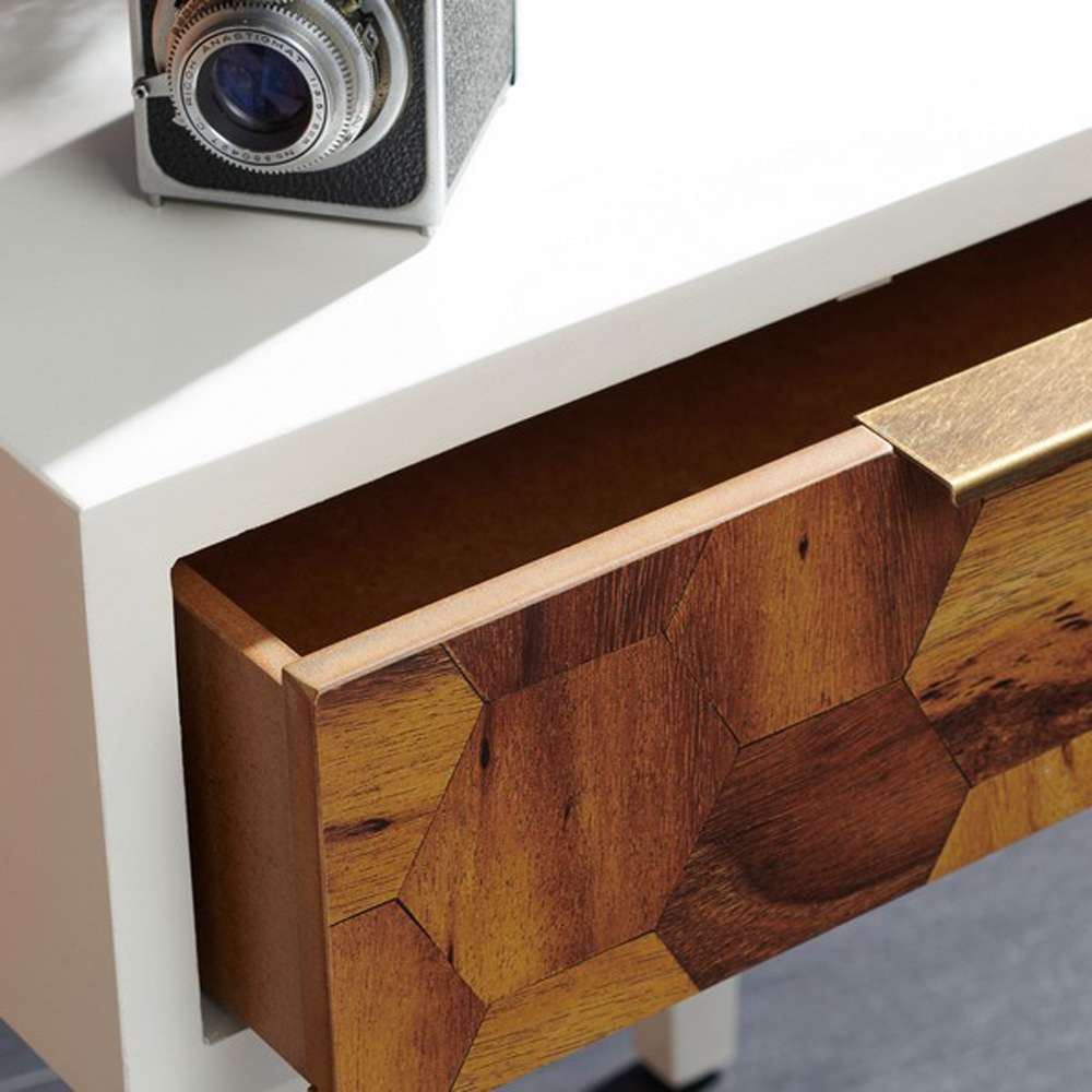 Safavieh - Nilo 1 Drawer Accent Table - White - Natural - ACC6600A veiw 2