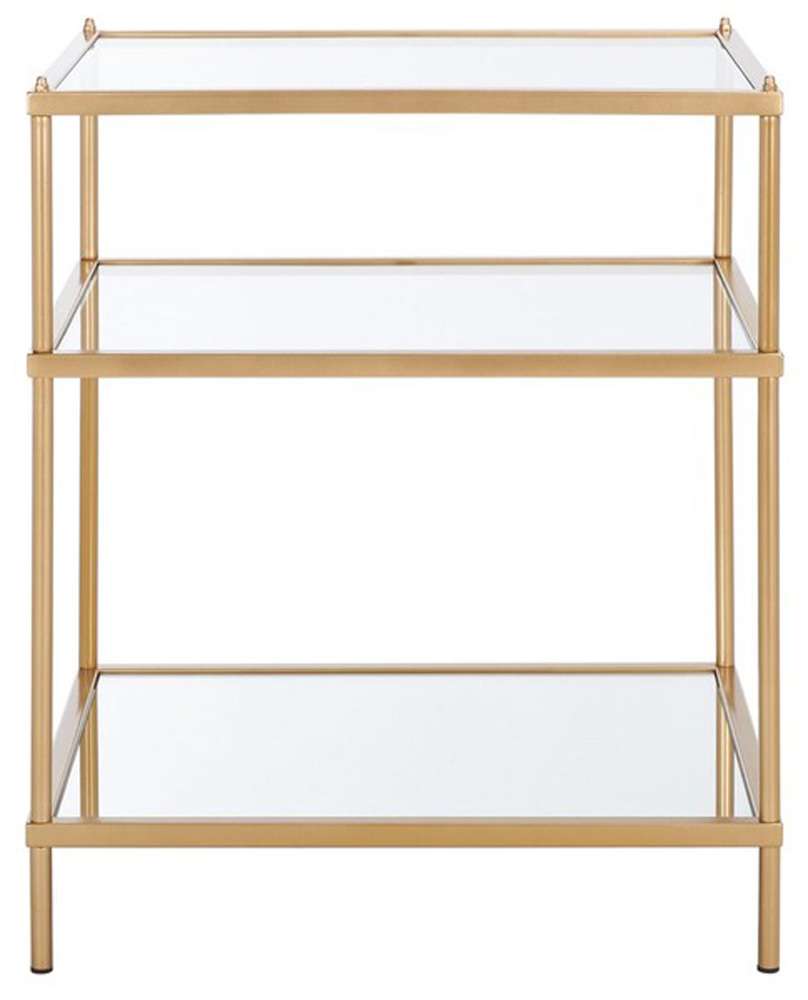 Safavieh - Noelia 3 Tier Accent Table - Gold - Glass - ACC6203A veiw 1