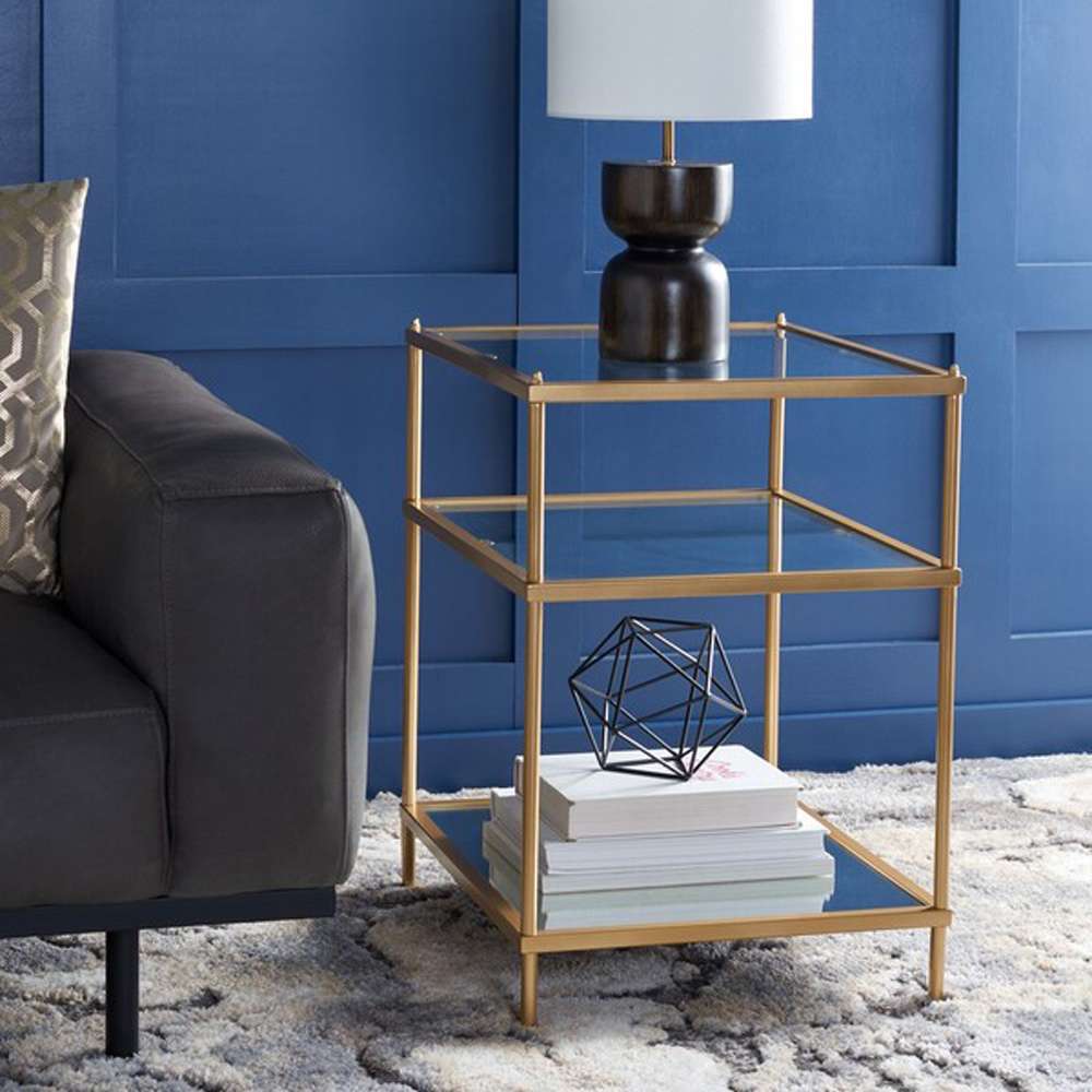 Safavieh - Noelia 3 Tier Accent Table - Gold - Glass - ACC6203A veiw 2