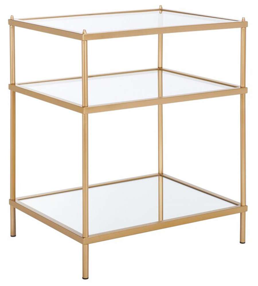 Safavieh - Noelia 3 Tier Accent Table - Gold - Glass - ACC6203A veiw 3