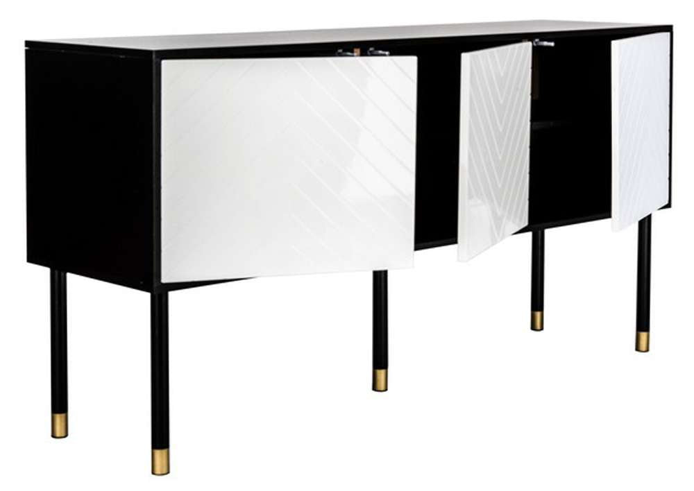 Safavieh - Oakley Media Stand - Black - White - MED2201B veiw 3