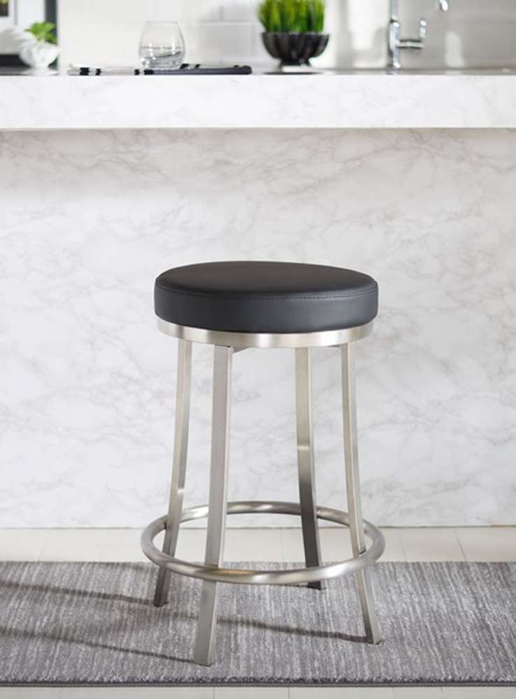 Safavieh - Obito Swivel Counter Stool - Black - BST3004B veiw 2