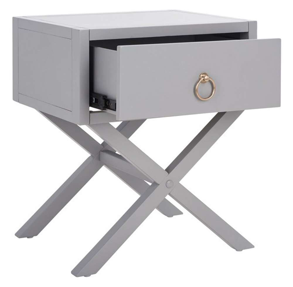 Safavieh - Odilia 1 Drawer Nightstand - Grey - NST9200D veiw 4