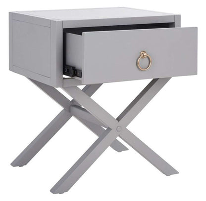Safavieh - Odilia 1 Drawer Nightstand - Grey - NST9200D veiw 4