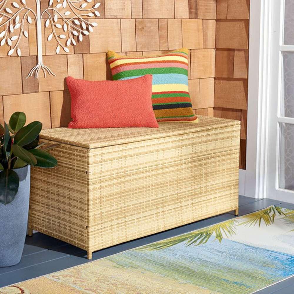 Safavieh - Oliveira Cushion Box - Natural - White - PAT7709D veiw 2
