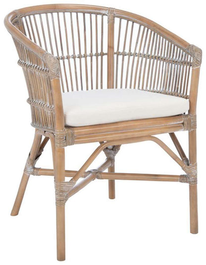 Safavieh - Olivia Rttn Acct Chair W/Cush - White - Grey White Wash - ACH6516B veiw 4