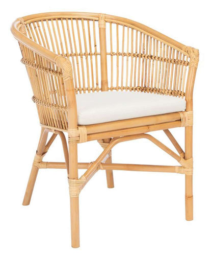 Safavieh - Olivia Rttn Acct Chair W/Cush - White - Natural - ACH6516A veiw 3