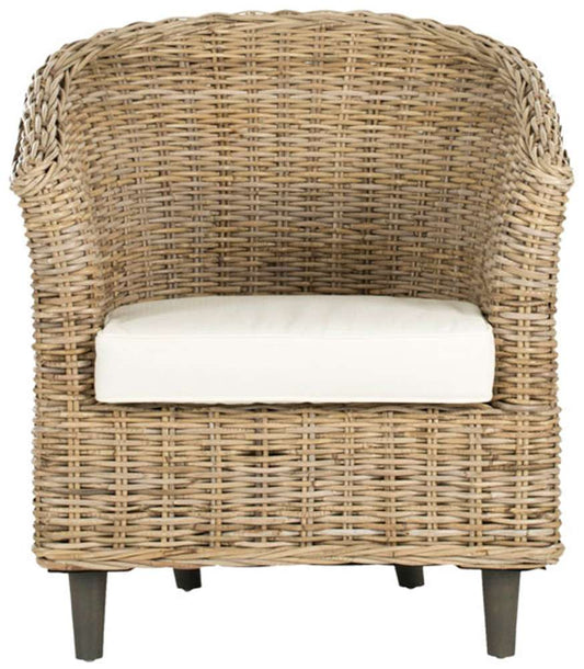 Safavieh - Omni Barrel Chair - White - Natural Unfinished - FOX6501C veiw 1