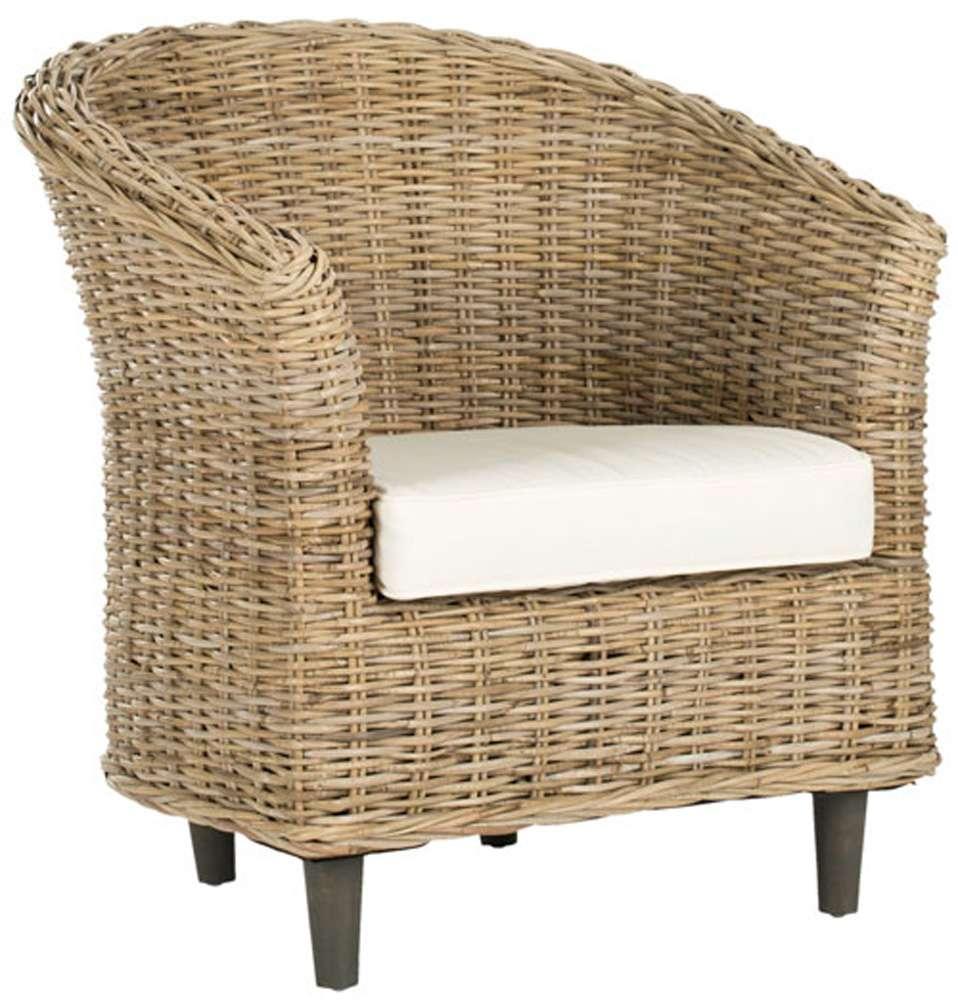 Safavieh - Omni Barrel Chair - White - Natural Unfinished - FOX6501C veiw 3