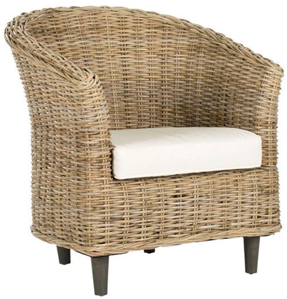 Safavieh - Omni Barrel Chair - White - Natural Unfinished - FOX6501C veiw 3
