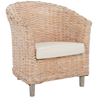 Safavieh - Omni Barrel Chair - White - White Washed - FOX6501E veiw 3